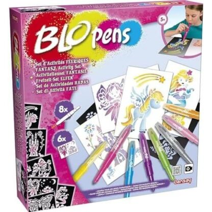 Blopens Féeriques - Coloriage par Souffle Enchanteur - Kit de Dessin Anniversaire