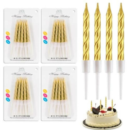 Éclat Métallique Festif - Bougies en Spirale pour Gâteau - Accessoire d'Anniversaire Brillant