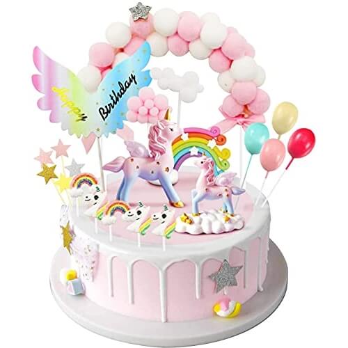 Licorne Enchantée - Kit de Décoration de Gâteau Coloré - Accessoire Anniversaire Fille