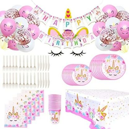 Licorne Magique - Kit Complet Vaisselle - Accessoires de Fête Enfant