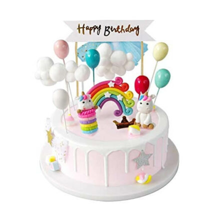 Magie Licorne - Décoration Gâteau Happy Birthday - Kit Anniversaire Fille