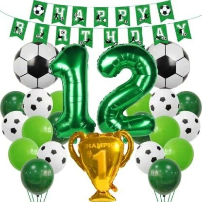 Passion Football - Kit de Ballons 12e Anniversaire - Déco Anniversaire Enfant